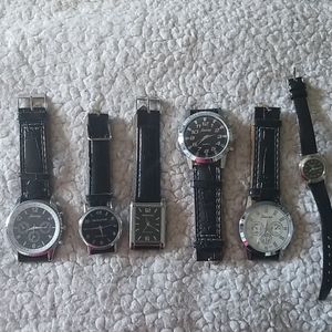 6 leather band watches